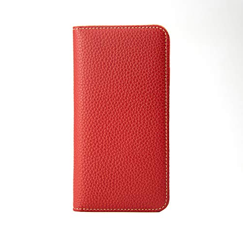 HANATORA iPhone11 ケース 手帳型 本革 スマホケース スマホ スタンド コードホルダー 付き シュリンクカーフレザー ギフト マグネットなし レッド PH-11-Red ギフト 誕生日ギフト 女性 彼女 お母さん お父さん 人気商品 30代 40代 50代 60代 70代