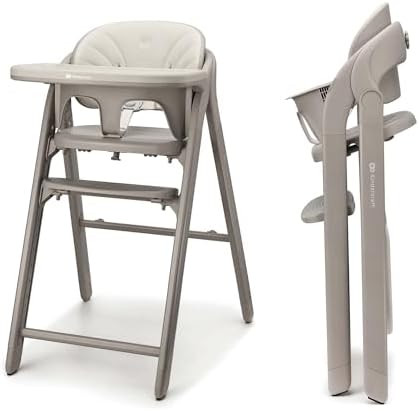 Kinderkraft TINO Hochstuhl 3 in 1, Verstellbar, 5-Punkt-Gurt, Abnehmbares Tablett, Klappbar, Leicht zu Reinigen, Mitwachsend Für Kinder und Erwachsene, Beige