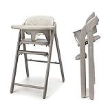 Kinderkraft TINO Hochstuhl 3 in 1, Verstellbar, 5-Punkt-Gurt, Abnehmbares Tablett, Klappbar, Leicht zu Reinigen, Mitwachsend Für Kinder und Erwachsene, Beige