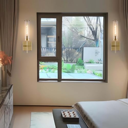 Image of Wall Sconces,Gold Battery Operated Wall Sconce Dimmable Touch 3000K /6000K 2 Color Bulbs 8000mAh Fast Chargin Endurance 100 Hours with Remote Control Wireless Wall Lights for Bedroom Living Room