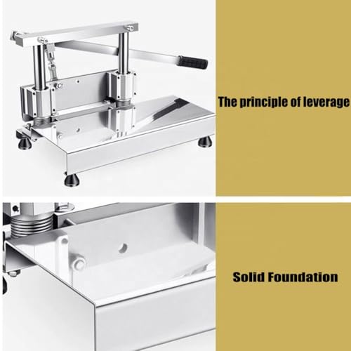 Affettatrice a ghigliottina in acciaio inox, per uso commerciale e domestico, affettatrice efficiente per verdure e carne surgelata