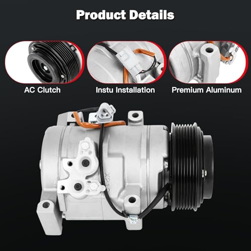 Image of Air Conditioning Compressor for Toyota 4Runner FJ Cruiser 4.0L 2003-2009