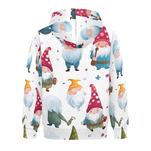Kids Hoodies Sweaters Christmas Gnome Dwarfs Hooded Sweatshirts with Big Pockets for Boys Girls B04000272