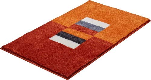 Linea Due bath rug, ultra soft and absorbent, anti slip, CAPRICIO, 60x100 cm, Orange