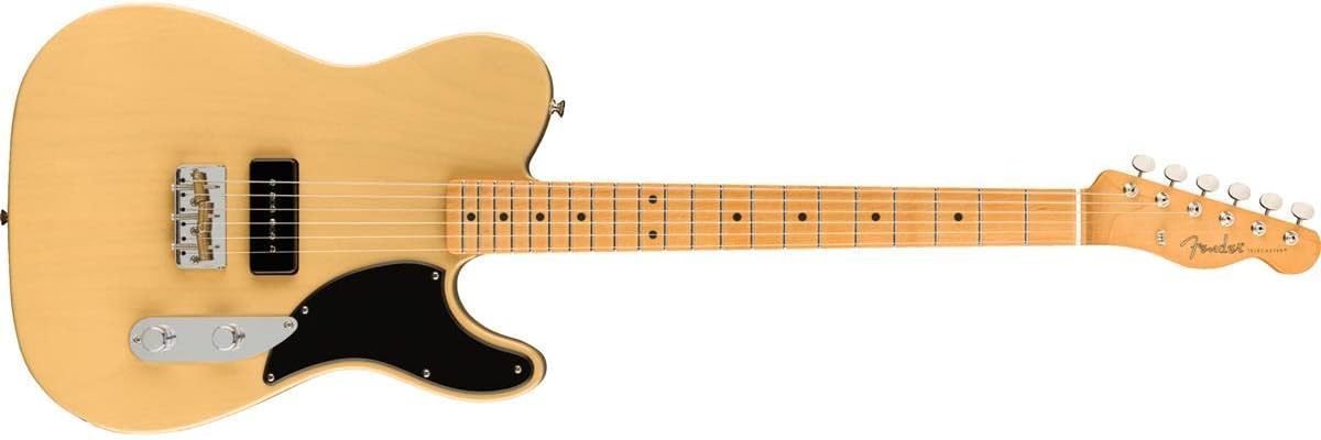 Fender Noventa Telecaster Electric Guitar, with 2-Year Warranty, Vintage Blonde, Maple Fingerboard