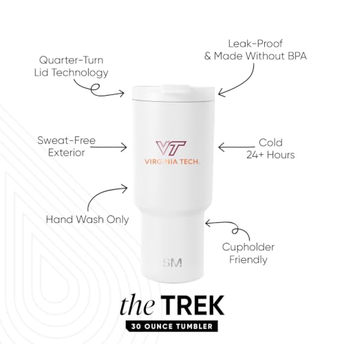 Image of Simple Modern Virginia Tech Hokies Tumbler with Straw | 30oz | Collegiate