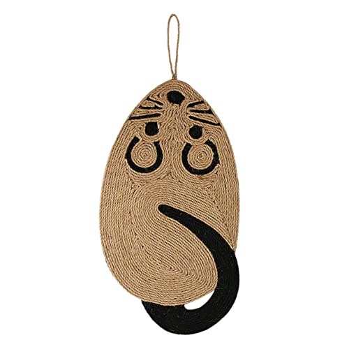 Abaodam Cat Sisal Mat Soft Cat Grinding Pad Mouse Shape Scratch Mat for Pet Supplies