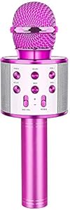 DealsTrade Handheld Wireless Singing Mike Multi-function Bluetooth Karaoke Mic With Microphone Speaker For All Smart Phones iOS/Android, Wireless Microphone (Multicolour).