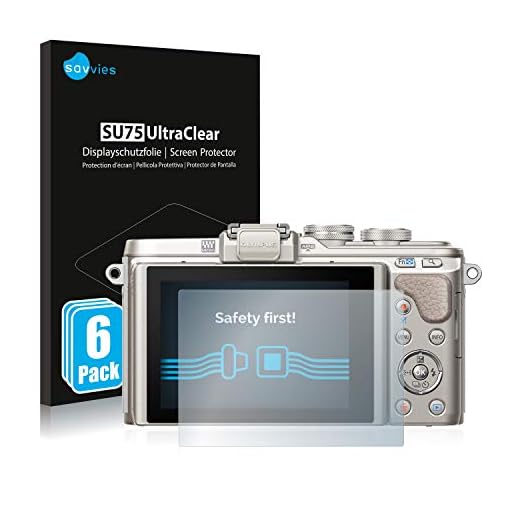 savvies Protector Pantalla Compatible con Olympus Pen E-PL8 (6 Unidades) Pelicula Ultra Transparente