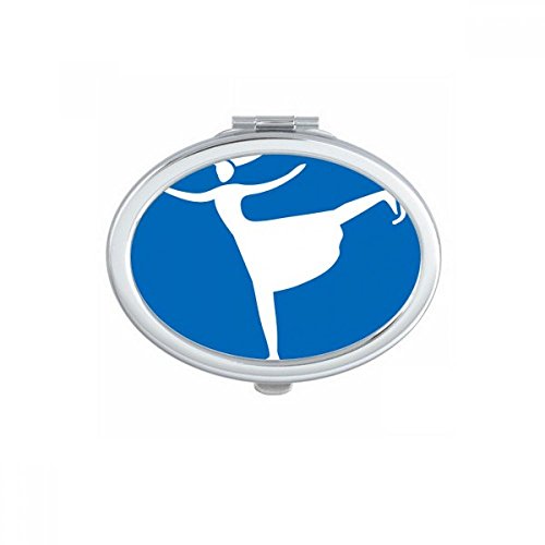 Miroir de poche de ski bleu compact pour sac à main - 2