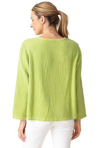 Habitat Clothes Sunwashed Jacquard Cotton Snappy Jacket Leaf3