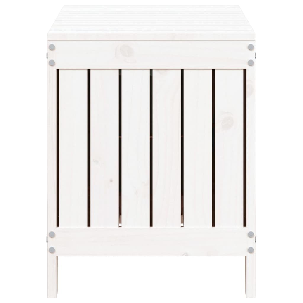 vidaXL Contenitore Giardino Bianco 76x42,5x54cm Legno Massello di Pino