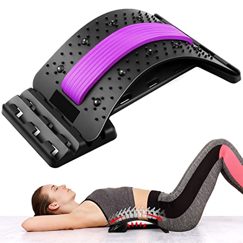 Back Stretcher For Lower Back Pain Relief, Lumbar Support For Car With Shiatsu Back Massagerback Cracker Back Cracking Device Spinal Decompression Machinesciatic Nerve Pain Relief