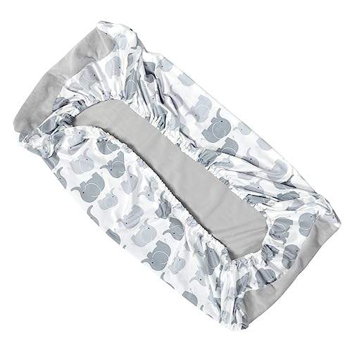 Abaodam Funda para Cambiador sabanas Cuna Bebe Sabana capazo Accesorios para Bebe Mantas de Muselina para bebé para niñas Funda elástica para Cambiador Funda para Cuna Tela Tejida Grey