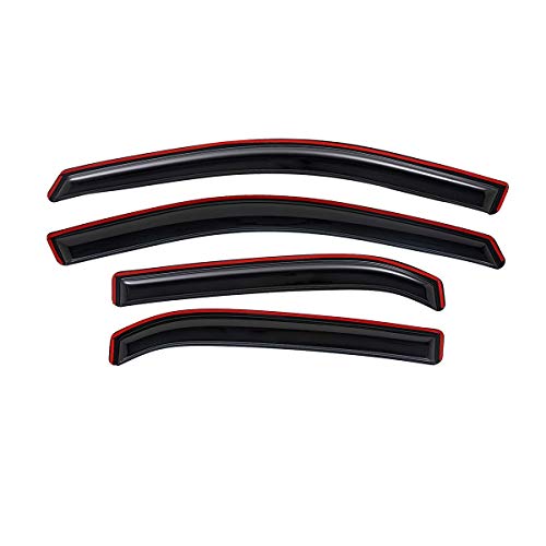 Lightronic Wv194166 In-Channel Side Window Visor Deflector Rain Guard, Dark Smoke Shatterproof, 4-Pieces Set For Chevrolet Equinox 2010-2017 #TOP2