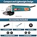 VERGING Angle Grinder, 7.5-Amp 4 1/2 Angle Grinder Tool with Grinding, Polishing and Rust Removal Capabilities, Variable Speed Angle Grinder, Metal Grinder Tool, Non-Slip and Shockproof Handle