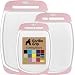 GORILLA GRIP Original Reversible Cutting Board, 3 Piece, BPA Free, Juice Grooves, Larger Thicker Boards, Easy Grip Handle, Dishwasher Safe, Non Porous, Extra Large, Kitchen, Set of 3, White Pink