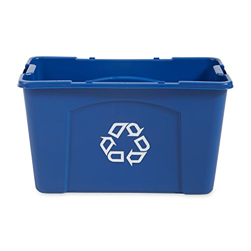 Rubbermaid Commercial Products, Recycling Bin/Box For Paper And Packaging, Stackable, 18 Gal, For Indoors/Outdoors/Garages/Homes/Commercial Facilities, Blue (Fg571873Blue) #TOP1