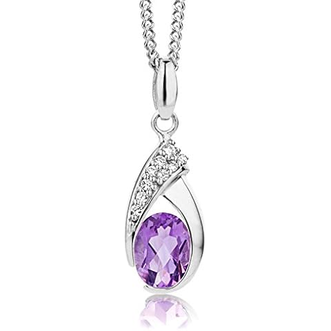 ByJoy Necklace for Women Sterling Silver pendant Amethyst Cover