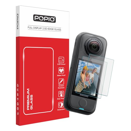 Image of POPIO Military-Grade Gorilla Tempered Glass for Insta360 X4 Air, Pack of 2