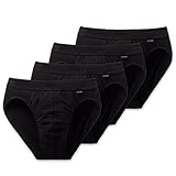  Schiesser Cotton Essentials Authentic Rio-Slip - 105984-4er Spar-Pack (8 (XXL), 4 X Schwarz)