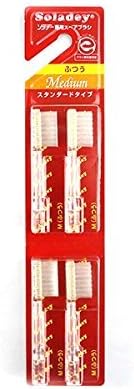 Soladey ion5 Flexible Replacement Toothbrush Heads x4 (Original Soladey Japanese Packaging) by Soladey International Ltd. (Medium)
