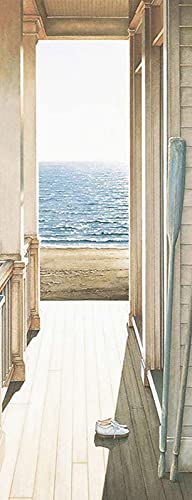 A.Monamour Sticker Porte Autocollant Poster De Porte 3D Porte De Simulation avec Vue sur La Mer Vinyle Affiche De Porte Sticker Mural Papier Peint Art Décor...