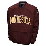 2Bhip NCAA Minnesota Golden Gophers Adult Lightweight V-Neck Windbreaker Wind Shirt Pullover Jacket For Men