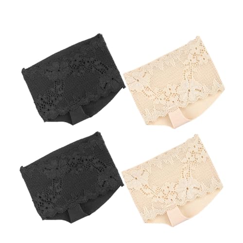 PartyKindom 2Pairs Open Toe Socks with Metatarsal Pads Slip Lace Forefoot Liners for High Heels and Sandals Discreet Invisible Design Bunion Relief and Stylish Comfort Nude