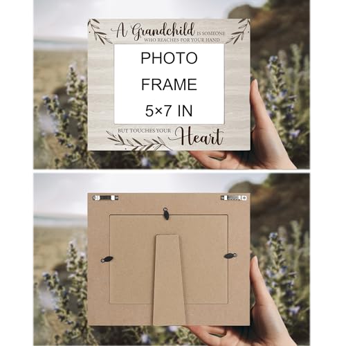New Grandparent Picture Frame - Grandparents Gifts, First Time Grandparents Gifts, Grandchildren Grandkids 5x7 Picture Frame, Grandma Wooden Picture Frames for Tabletop or Wall Hanging - Image 4