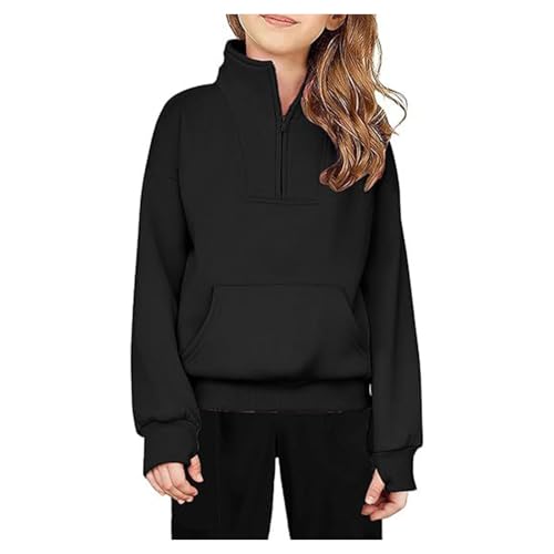 Boys Quarter Zip Sweatshirts Oversized Long Sleeve Half Zip Up Pullover Sweatshirts Fall Outfits