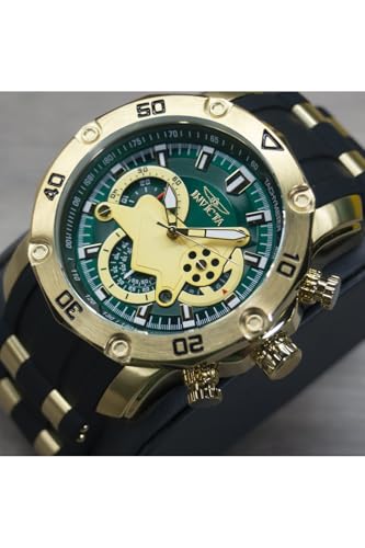 Image of Invicta Men's 23425 Diver's 200M Quartz Multifunction Green Dial Watch