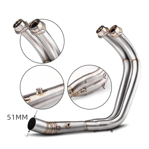 Ligne d'échappement complet moto 51mm finition R77 Style 8 pour Yamaha XSR700 et MT07 - 3