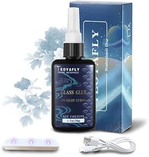 TEOYAFLY UV lampe durcissement colle,Pas de bulles après durcissement, bezbarwny,Convient wlać le colage entre les verres ou entre les panneaux acryliques 50 ml