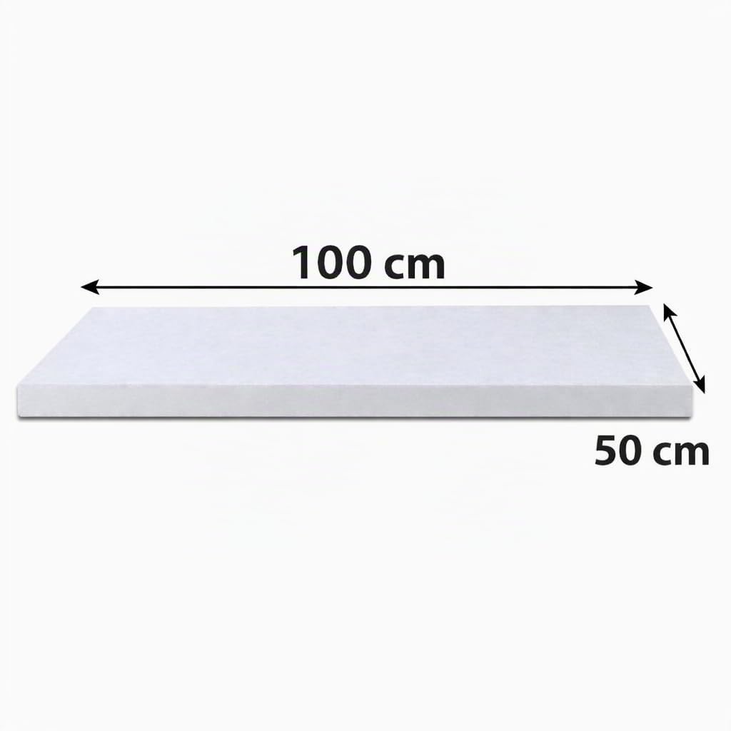 Pannelli In Polistirolo 50 pezzi Lastre Fogli 100x50cm Spessore 1cm Multiuso Isolamento Termico Acustico Densità 15kg/mc Isolante Ideali per Copertura Imballaggio Coibentazione Cappotto