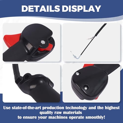 Levier de commande d'accélérateur Redmax BZ8560RH gâchette de rechange plastique noir