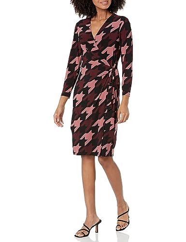 Robe portefeuille femme imprimée manches courtes col V Anne Klein