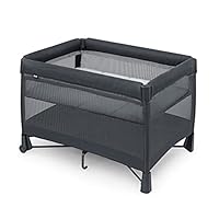 Chicco Dash Instant Setup Play Yard, Portable Crib with Removable Bassinet, Playpen for Babies and Toddlers | Charcoal/Grey