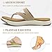 COFACE Womens Orthopedic Flip Flops Ladies Slip On Athletic Yoga Memory Foam Cushion Recovery Walking Thong Sandals Summer Beach Pool Slippers Comfortable Plantar Fasciitis Arch Support Beige Size 8.5
