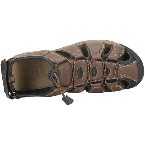 Khombu Men's Hal Fisherman Sandals Waterproof, Protective Bump Toe Adjustable Fit Summer4
