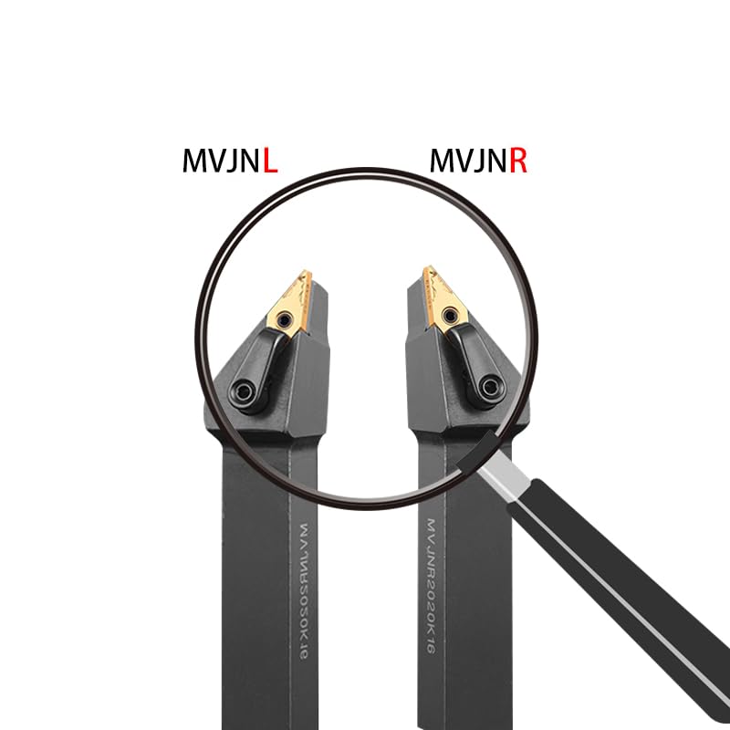 1pc MVJNR2020K16 MVJNR1616K16 MVJNR2525M16 External Turning Tool Holder 10pcs VNMG Carbide Inserts MVJNR Lathe Cutting Tools(MVJNR2020K16,NO Insert)