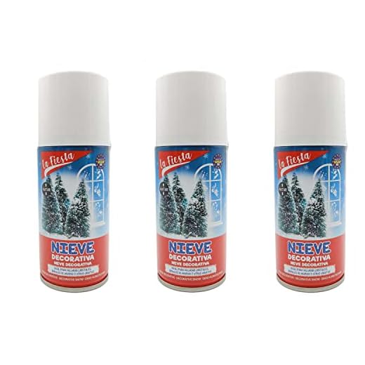 BESCH Espuma Nieve Artificial Spray Decoración Navidad para Arbol, Pulverización de Nieve, Bote Spray Efecto Nieve, Copos de Nieve (A-Nieve Decorativa 150ml, Pack 3)