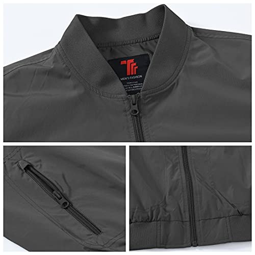 Image of Gopune Men's Windproof Bomber Jacket Lightweight Windbreaker Outdoor Golf Fashion Coat