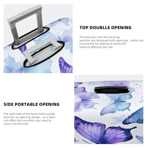 Watercolor Butterflies Travel Luggage Cover Elastic Suitcase Covers Washable Anti Scratch Luggage Dust Covers Protector, Fits 18-21 inch Luggage, S4