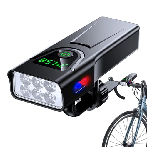 Luces de bicicleta para senderismo, luz recargable impermeable 5 modos, potente proyector 1000 5200mAh, para cochecitos de ciclismo hombres adultos scooter montar
