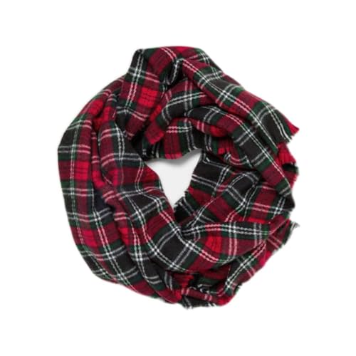 EF ECOFLOW Christmas Scarf Shawl Wrap Plaid Tassel Scarfs Winter Warm