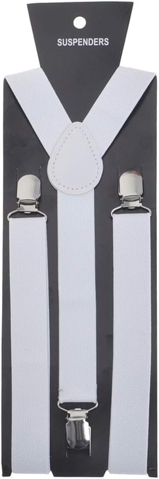 Suspender, Adjustable Clip on Y-Back Elastic Suspenders with Metal Clips Suspenders,Elastic Suspenders for Men