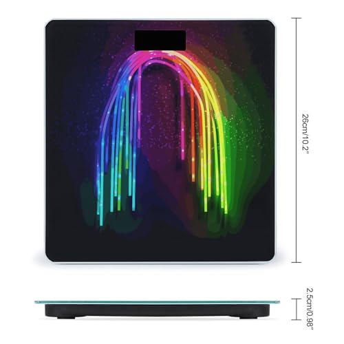 Báscula Digital de Baño Digital Rainbow Neon con Plataforma Amplia miniatura 2