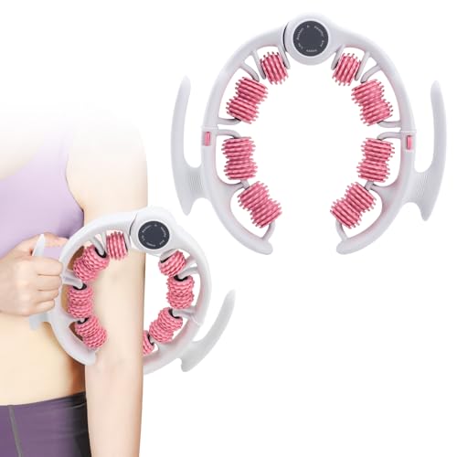 Feelhap Rodillo Masaje Muscular,Masajeador Anticelulitico Reductor,Rodillo Masaje Piernas, Rodillos de Masaje Muscular de 360° Rulo Masaje Muscular,Rodillo para la Eliminación de Celulitis y Liquidos