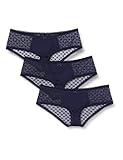  Amazon-Marke: Iris & Lilly Damen Freche Hipster, 3er-Pack, Blau (Maritime Blue), XL, Label: XL